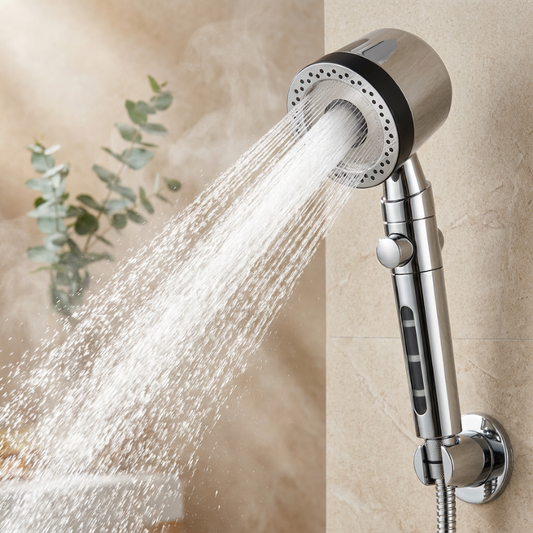 pressurized handheld shower head