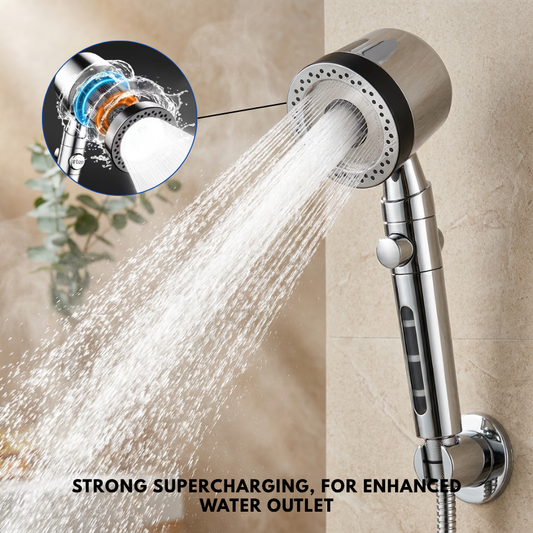 pressurized handheld shower head
