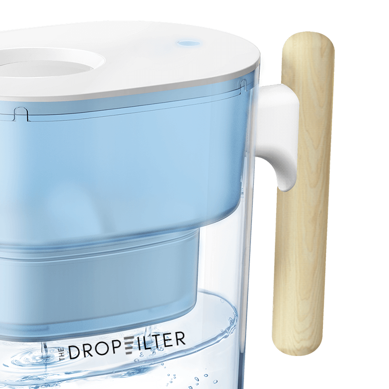 UltraPure Wood Handle Smart Water Pitcher – Stylish, Clean Water with Smart Filtration