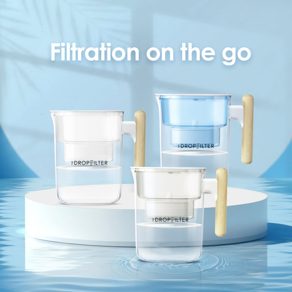 UltraPure Wood Handle Smart Water Pitcher – Stylish, Clean Water with Smart Filtration