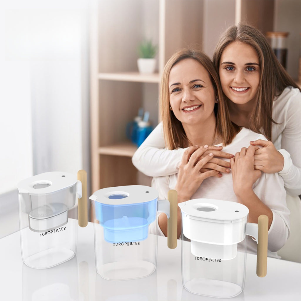 UltraPure Wood Handle Smart Water Pitcher – Stylish, Clean Water with Smart Filtration