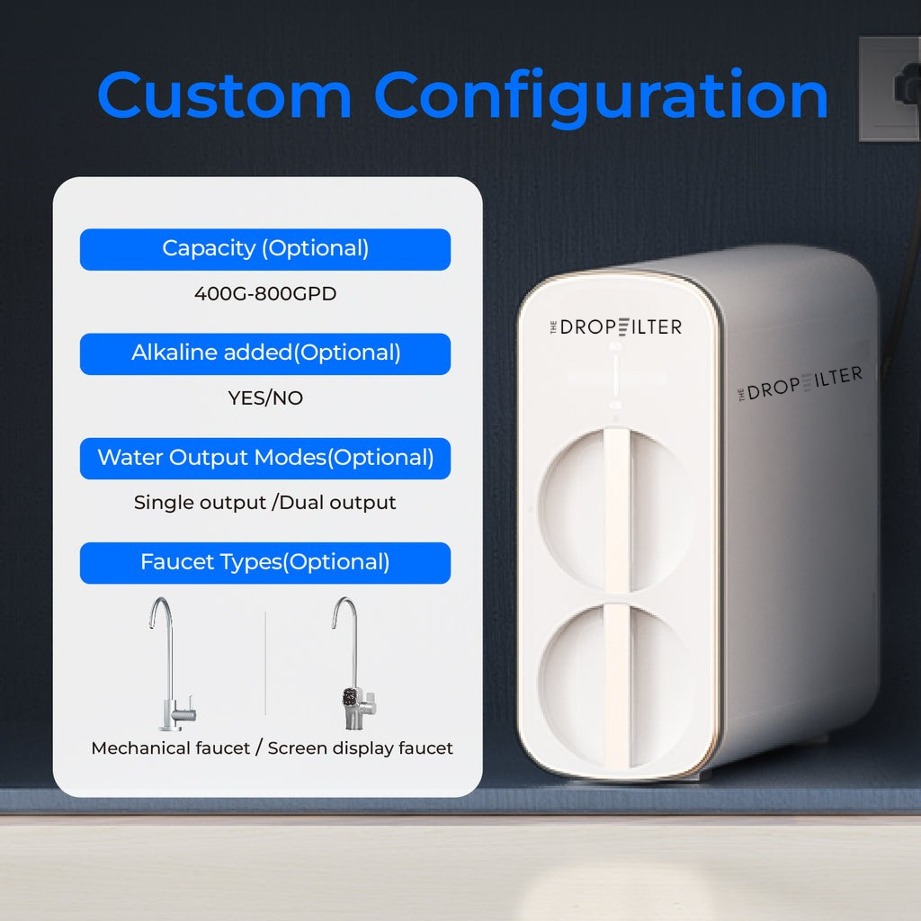 UltraPure 800G Reverse Osmosis Under Sink Water Purifier – High-Efficiency Drinking Water Filtration for Home Use